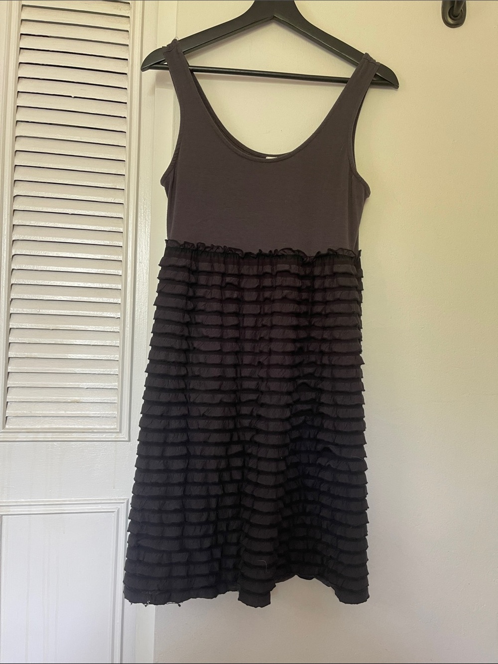 Eloise by Anthropologie Navy Tiered Ruffle Dress – Size Small